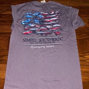 SIMPLY SOUTHERN FISHING LURES USA UNISEX T-SHIRT size medium new with tags